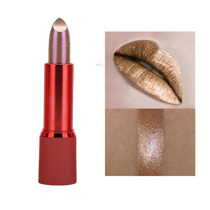 Glitter Lipstick Waterproof Metallic Lip Gloss Waterproof Pearl Lip Gloss for Women Kosmetická rtěnka