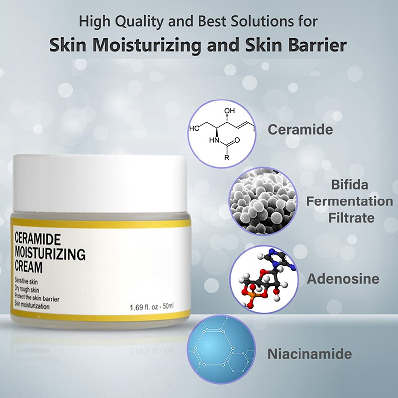 Ceramidový krém hydratuje a hydratuje zlepšuje stav pokožky a zabraňuje suché a popraskané pokožce 50g