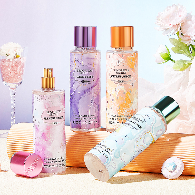 250 ml tělový sprej s dlouhotrvající vůní pro ženy s parfémem