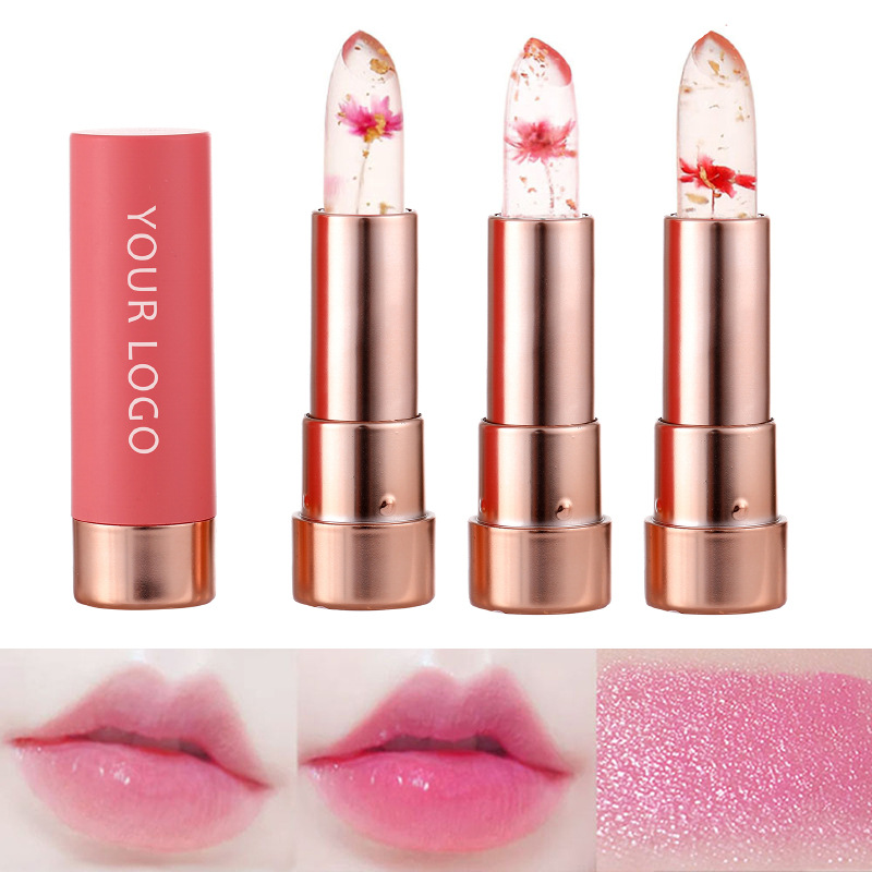Color Changeing Jelly Lipstick čirá s květinou