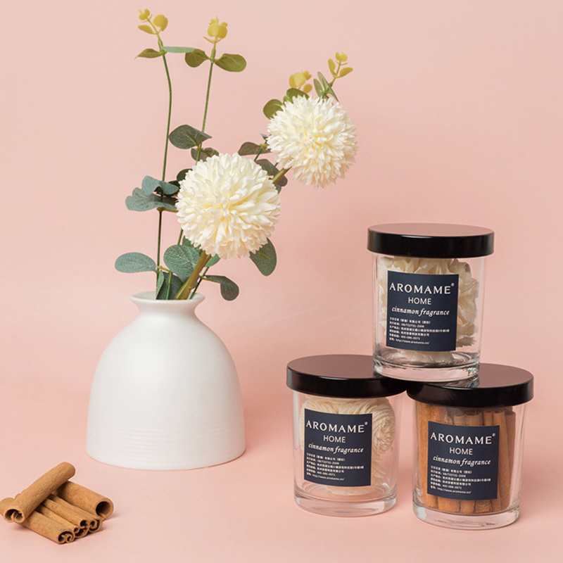 Aroma difuzér Odstraňovač zápachu Plechová dóza Křišťálový kámen Suchý květ Skořice Difuzéry Osvěžovač vzduchu